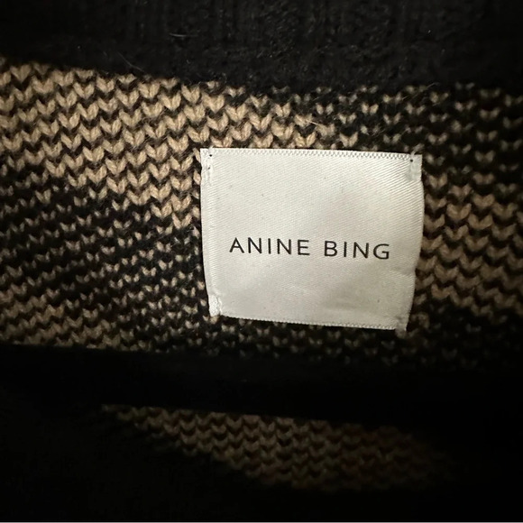 ANINE BING Cheyenne Zebra Cashmere Sweater SZ S - Picture 5 of 9